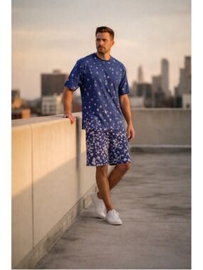 Another Hype Piece (AHP) Short Sleeve Tee and Shorts Men’s Size XXL Lux Vibes